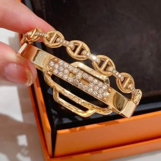 Hermes, Collier De Chien, CDC, diamond, double tour, bracelet